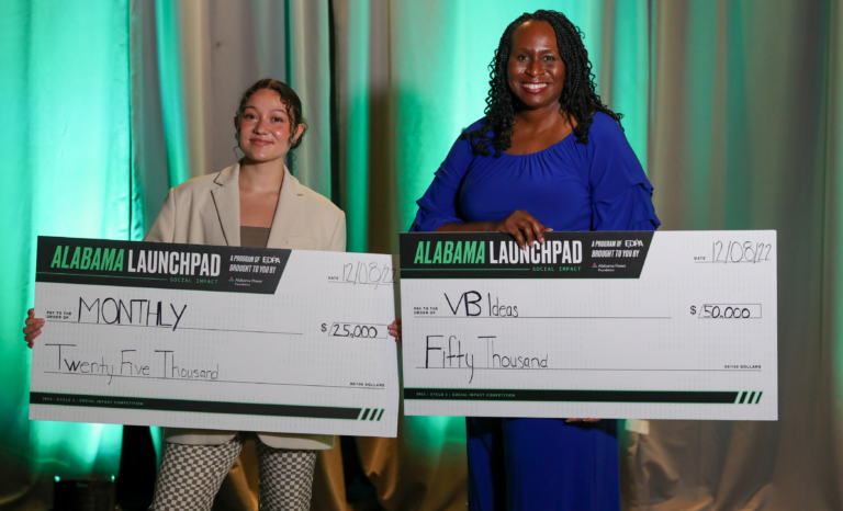 VB Ideas and Monthly with their Social Impact prize checks.